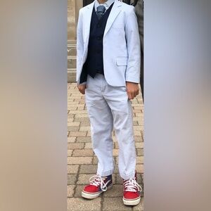 Vineyard Vines boys sear sucker 2pc suit